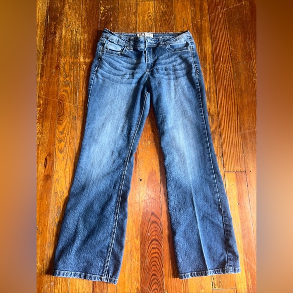 LEI Blue Flare Wide Leg Jeans size 13 - Picture 1 of 6